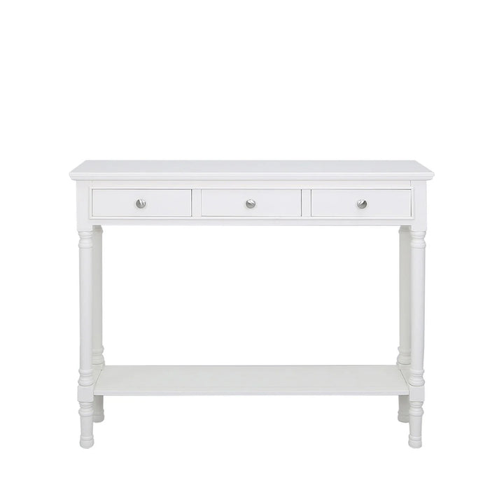 3 Drawer Medium Taupe Console Table