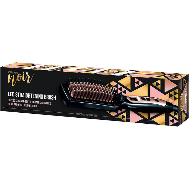 Carmen Black & Rose Gold Hair Straightening Brush