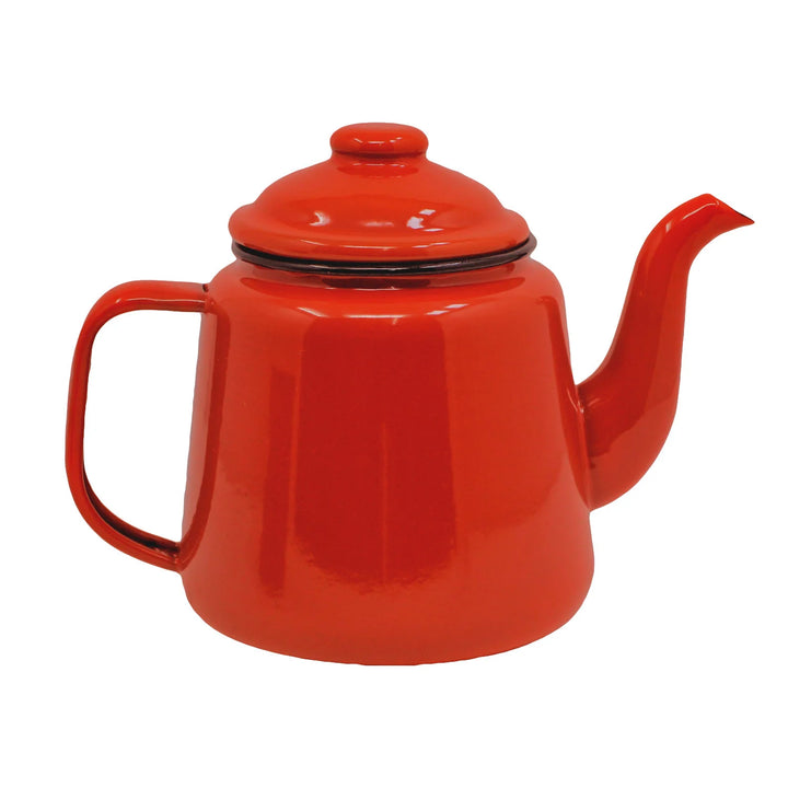 Falcon Red Black Rim 1.5L Teapot