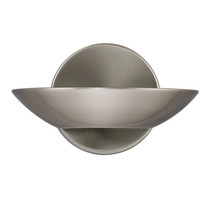 LED Uplight Satin Silver Frosted Glass Wall Bracket